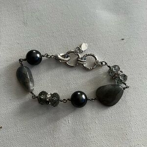 Grey stone bracelet